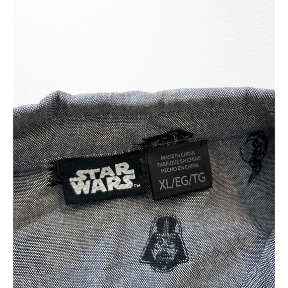 Star Wars Short Sleeve Button Up Shirt, Kids’ Size XL - Picture 3 of 9
